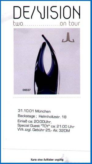 TICKET FOR MUNICH GIG