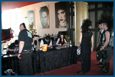 Welle:Erdball - Autograph session at Wave Gotik Treffen 2008 (11.05.08, Cinestar)