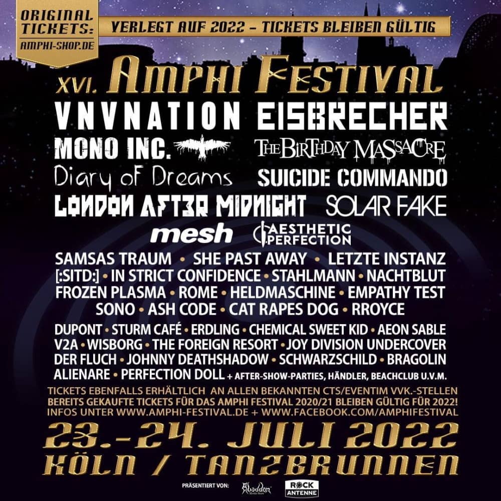 XVI Amphi Festival (23.07.2022 - 24.07.2022, Кёльн, Германия)
