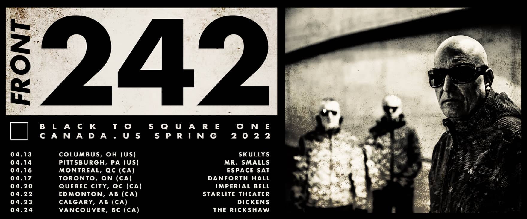 FRONT 242 - BLACK TO SQUARE ONE CANADA + US SPRING 2022