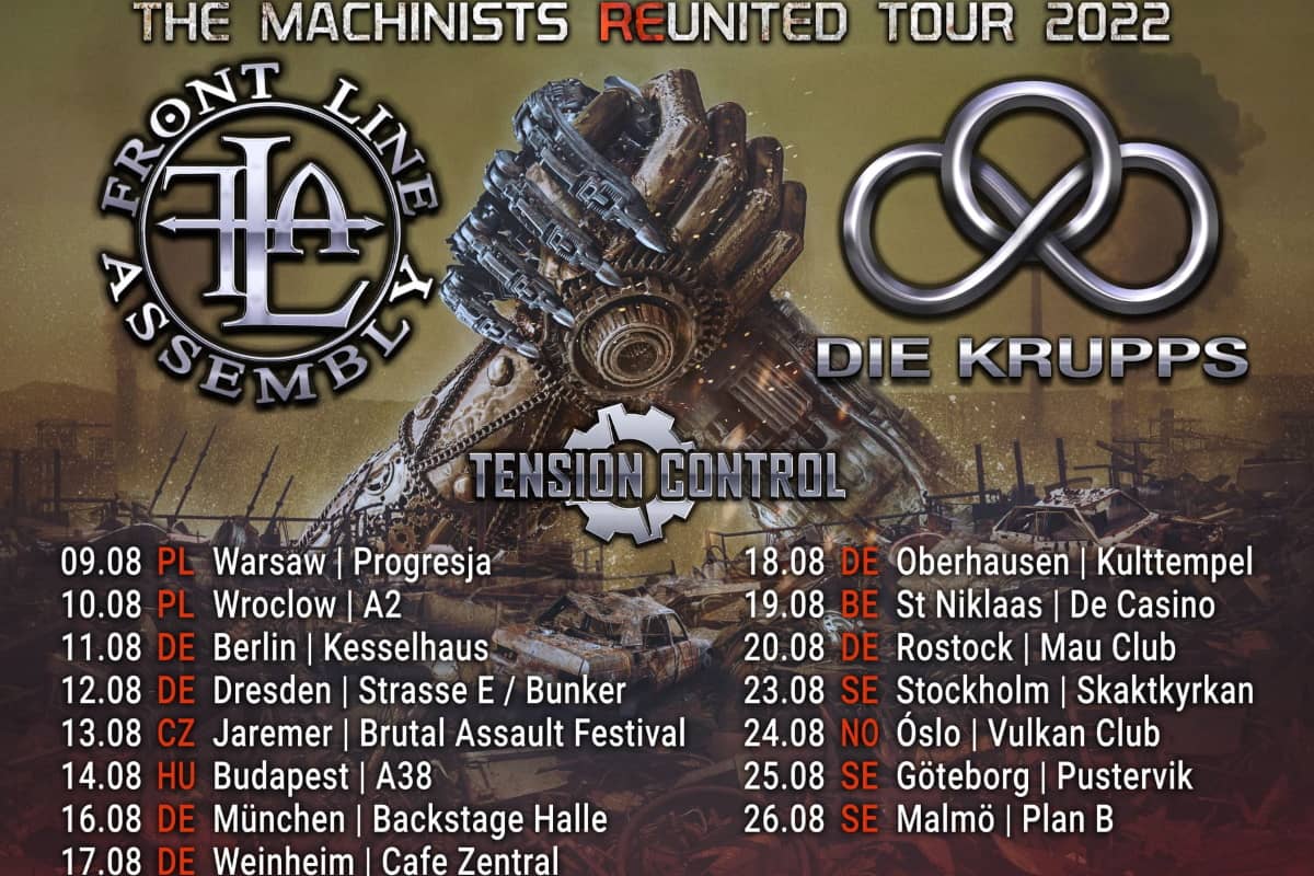 FRONT LINE ASSEMBLY & DIE KRUPPS - MACHINISTS RE-UNITED TOUR 2022