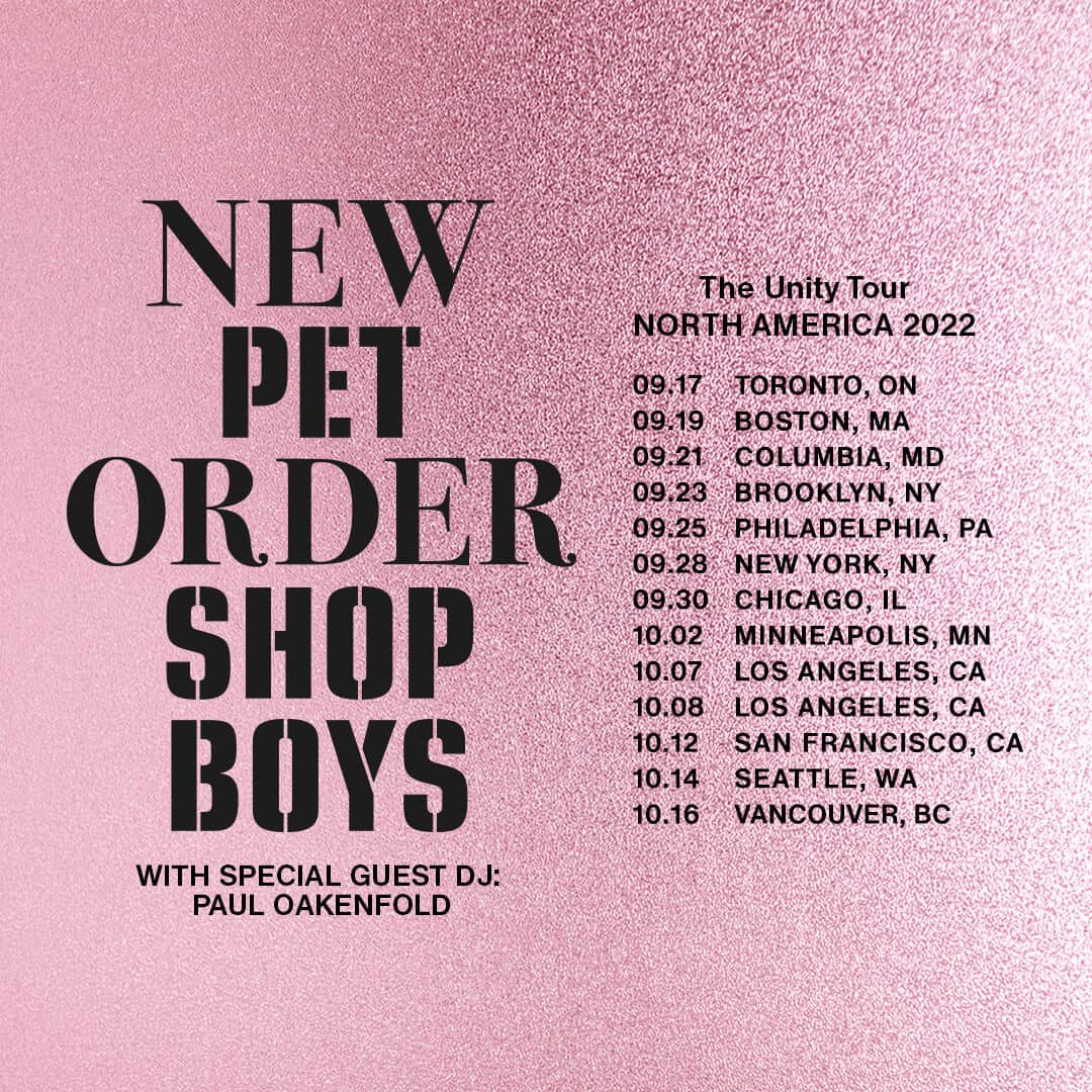 PET SHOP BOYS / NEW ORDER - THE UNITY TOUR 2022
