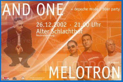 AND ONE & MELOTRON live